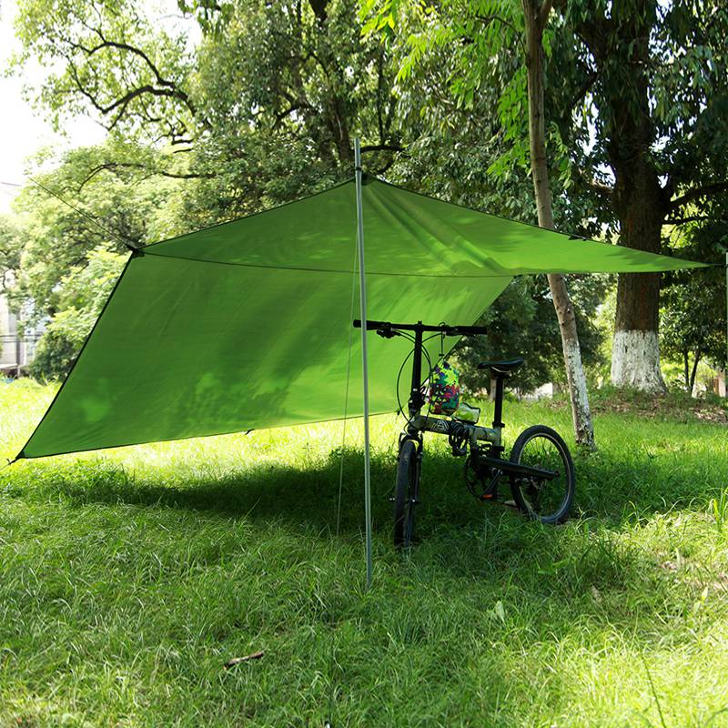 Cheap Goat Tents 1Sets Outdoor Cloth Sunshade Tent Equipments Waterproof Sun Protection Beach Awning Canopy Moisture proof Mat Tents 